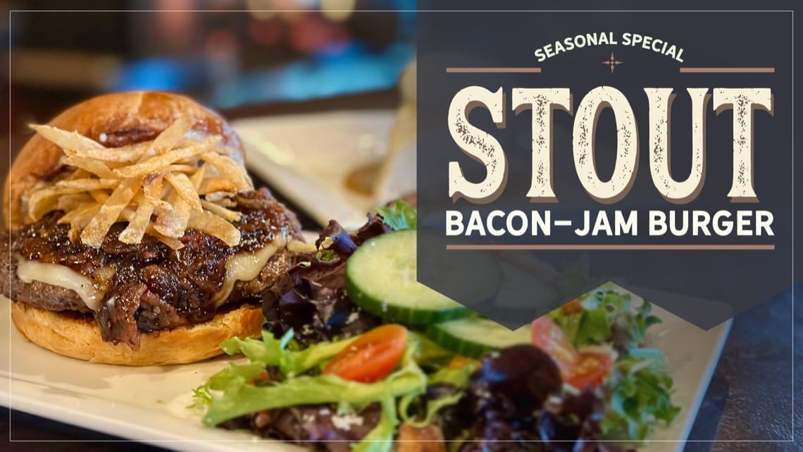 Stout Bacon-Jam Burger